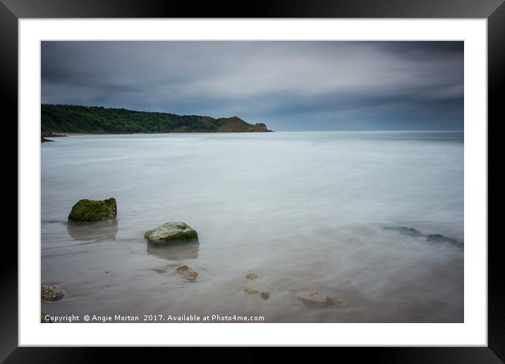 Cayton Bay Johnny Flintons Harbour Framed Mounted Print by Angie Morton