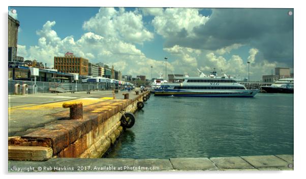 Port of Naples  Acrylic by Rob Hawkins