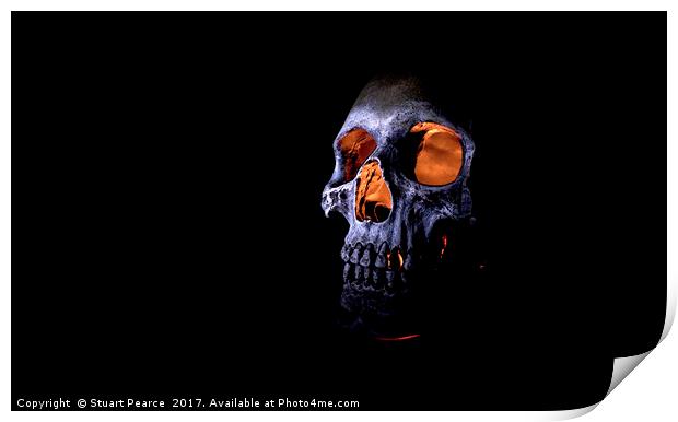 Halloween skull.  Print by Stuart Pearce
