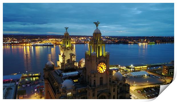 Royal Liver Building- Liverpools iconic building  Print by Paul Raynard