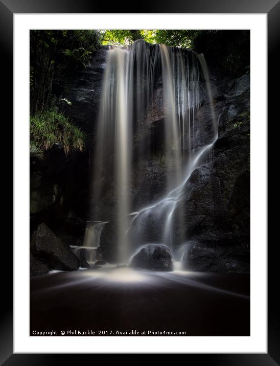 Roughting Linn Waterfall Framed Mounted Print by Phil Buckle