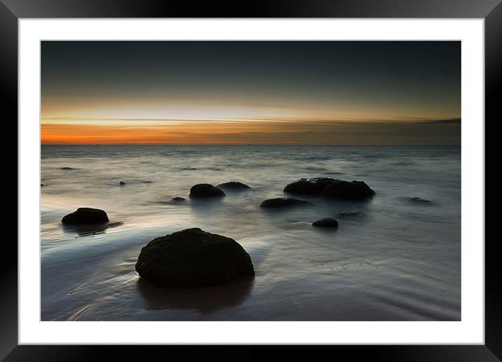 Afterglow - Sunset Hunstanton Framed Mounted Print by Simon Wrigglesworth