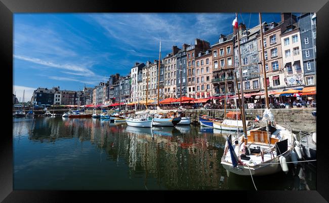 Honfleur town France Framed Print by Leighton Collins
