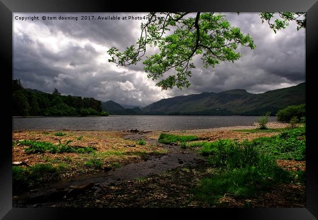 Veiw of a Storm Framed Print by tom downing