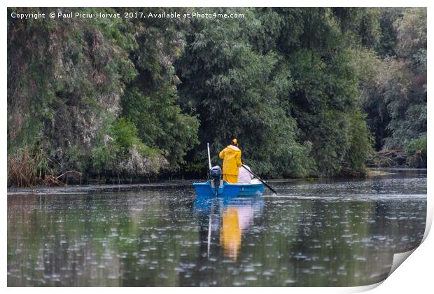 Paddling through the Danube Delta Print by Paul Piciu-Horvat