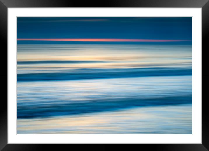 Cool blue of the North Sea Framed Mounted Print by Andrew Kearton