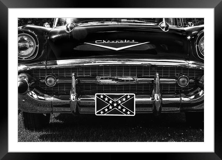 1957 Chevrolet Bel-Air Framed Mounted Print by John Ellis