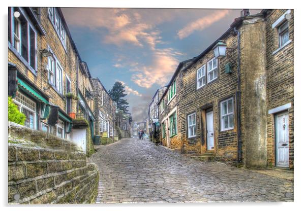 Haworth Yorkshire  Acrylic by Irene Burdell