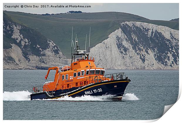 RNLB Earnest and Mabel Print by Chris Day