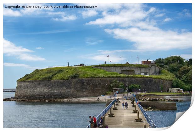 The Nothe Fort  Print by Chris Day