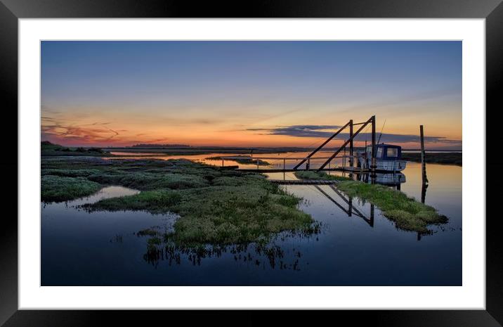 After the sunset at Thornham in Norfolk Framed Mounted Print by Gary Pearson