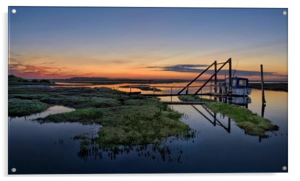 After the sunset at Thornham in Norfolk Acrylic by Gary Pearson