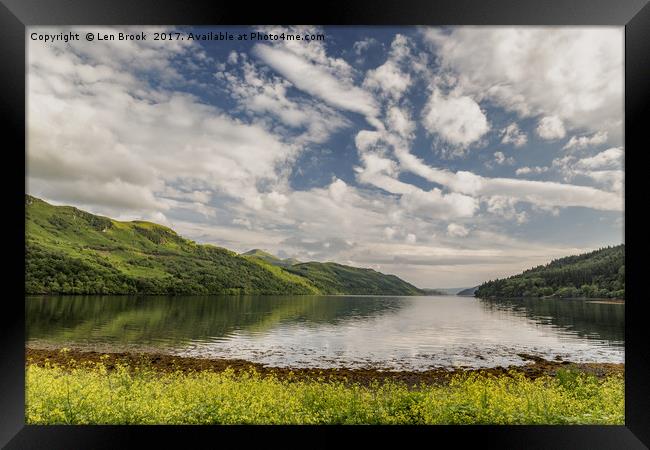 Loch Long from Ardgartan Framed Print by Len Brook