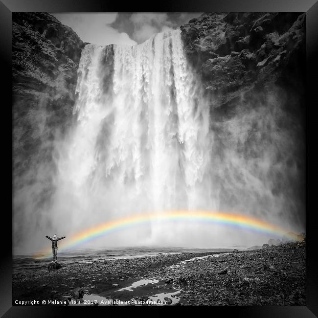 ICELAND Skogafoss Framed Print by Melanie Viola