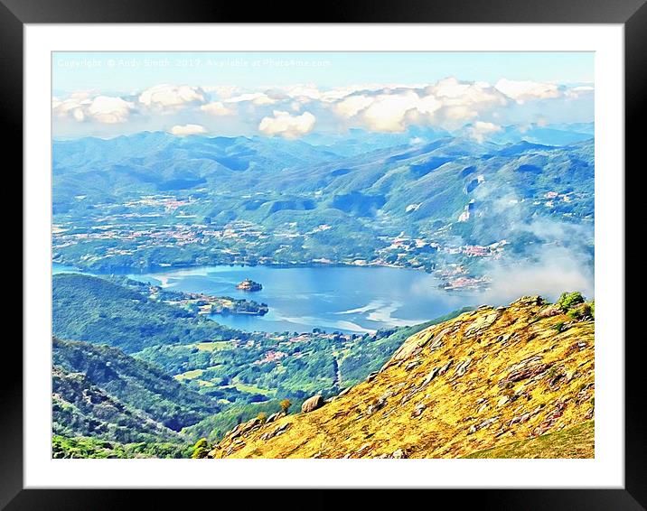 Lake Orta           Framed Mounted Print by Andy Smith
