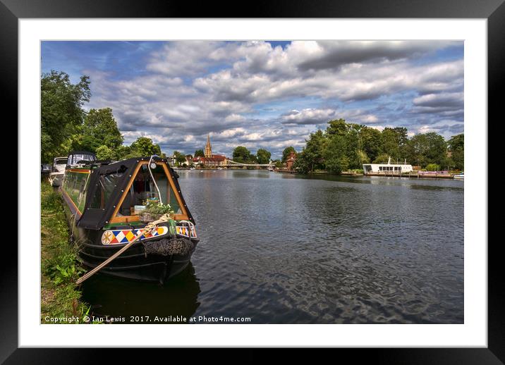 The River Thames At Marlow Framed Mounted Print by Ian Lewis