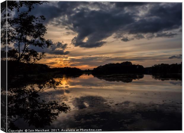 Sunset over Swithland Canvas Print by Iain Merchant