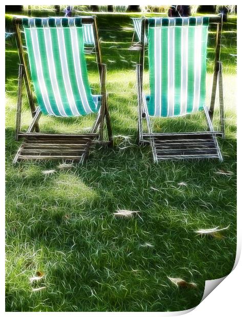 Deck Chairs Print by David French