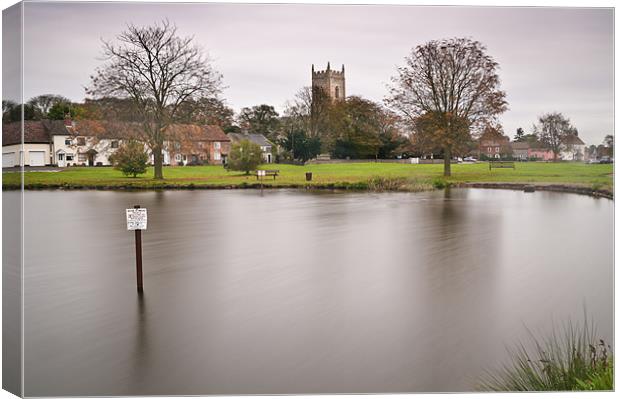 The pond at Great Massingham Canvas Print by Stephen Mole