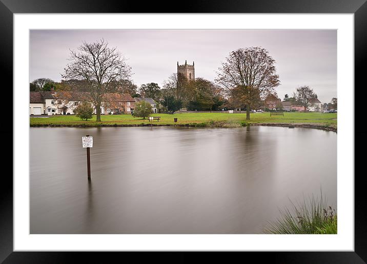 The pond at Great Massingham Framed Mounted Print by Stephen Mole