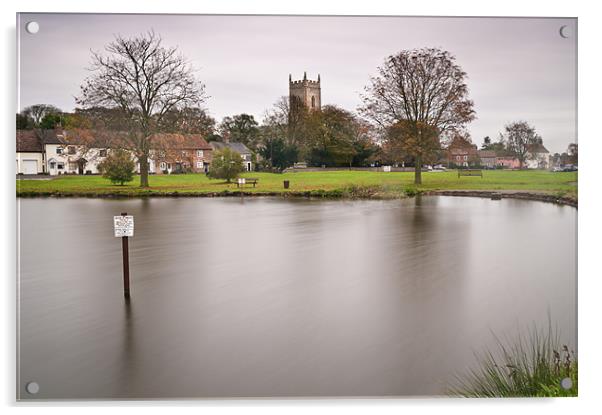 The pond at Great Massingham Acrylic by Stephen Mole