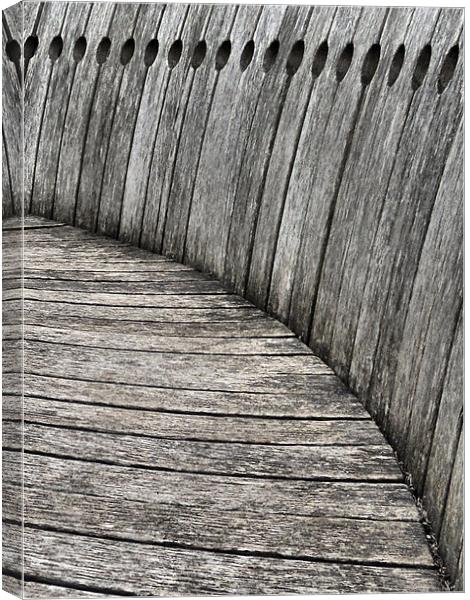 wooden bench Canvas Print by Heather Newton
