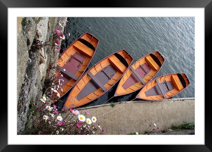 Row Boats Framed Mounted Print by Tony Bates