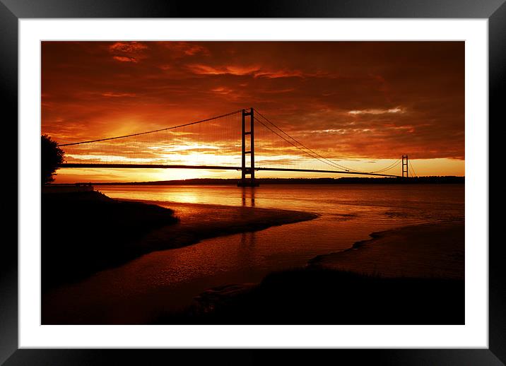 Humber Sunset Framed Mounted Print by andy harris