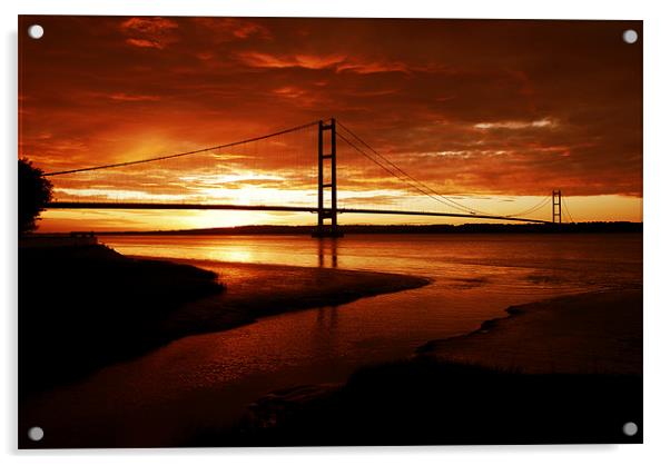 Humber Sunset Acrylic by andy harris