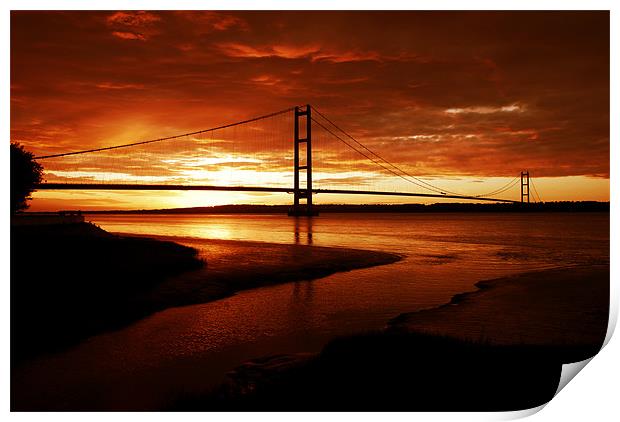 Humber Sunset Print by andy harris
