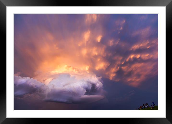 Wicksville sunset, South Dakota.  Framed Mounted Print by John Finney