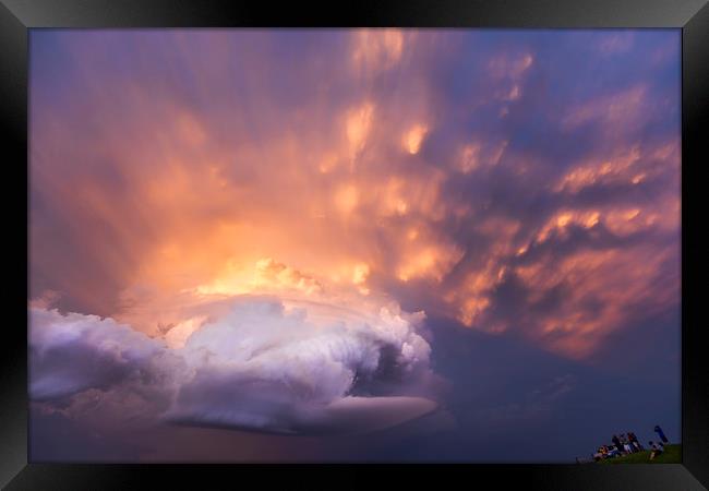 Wicksville sunset, South Dakota.  Framed Print by John Finney