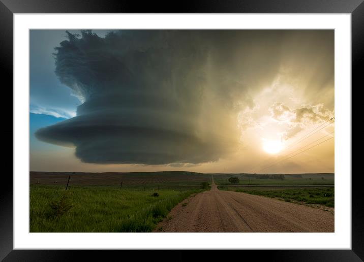 Majestic storm, Nebraska   Framed Mounted Print by John Finney