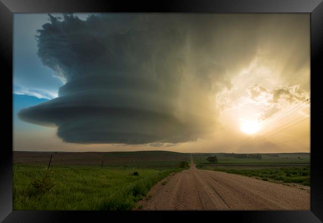 Majestic storm, Nebraska   Framed Print by John Finney