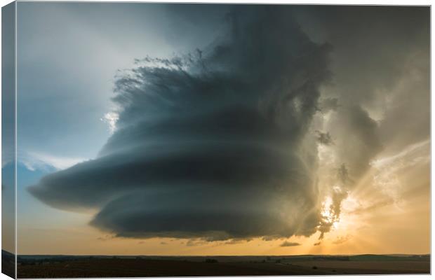 Mother ship storm cloud  Canvas Print by John Finney