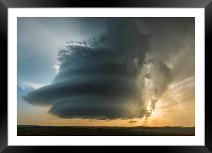 Mother ship storm cloud  Framed Mounted Print by John Finney