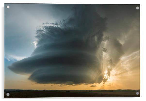 Mother ship storm cloud  Acrylic by John Finney