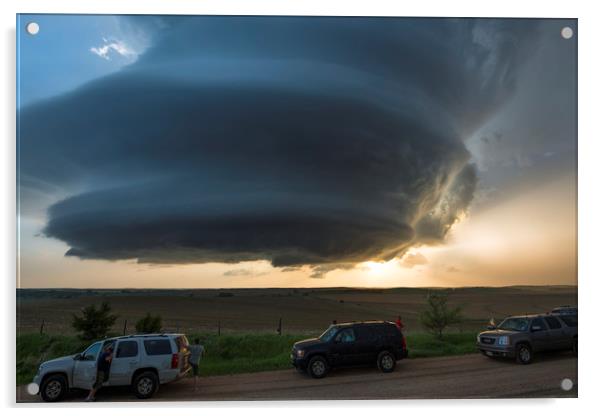 Mother ship sunset, Nebraska Acrylic by John Finney