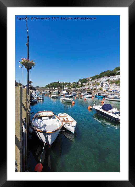 Boats at Looe in Cornwall Framed Mounted Print by Terri Waters