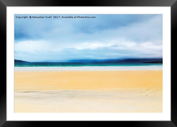 The stunning Luskentyre beach on the Isle of Lewis Framed Mounted Print by Sebastien Coell