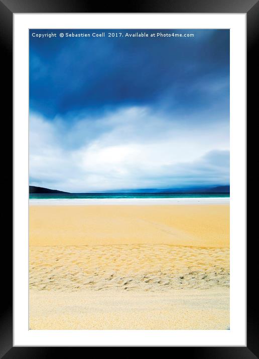 The stunning Luskentyre beach on the Isle of Lewis Framed Mounted Print by Sebastien Coell