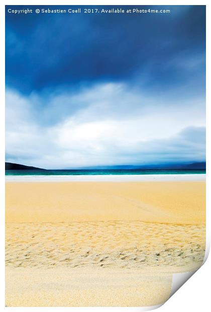 The stunning Luskentyre beach on the Isle of Lewis Print by Sebastien Coell