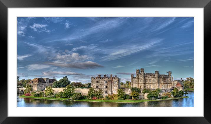 Leeds Castle and Moat rear view Framed Mounted Print by Chris Thaxter