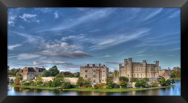 Leeds Castle and Moat rear view Framed Print by Chris Thaxter