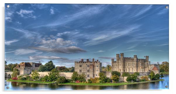 Leeds Castle and Moat rear view Acrylic by Chris Thaxter