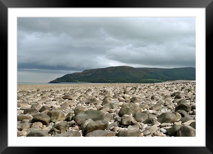 Porlock Beach and Hurlestone Point Framed Mounted Print by graham young