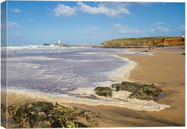 Godrevy Lighthouse     Canvas Print by chris smith