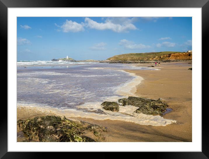 Godrevy Lighthouse     Framed Mounted Print by chris smith