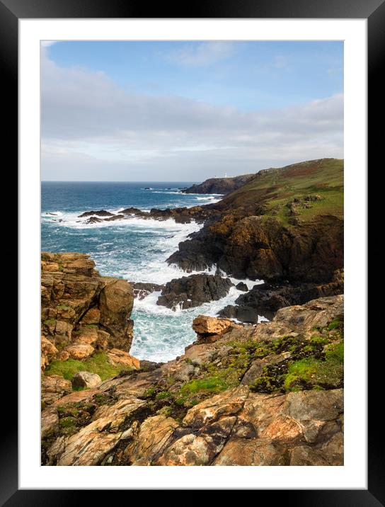 Historical coastline of beautiful Cornwall   Framed Mounted Print by chris smith