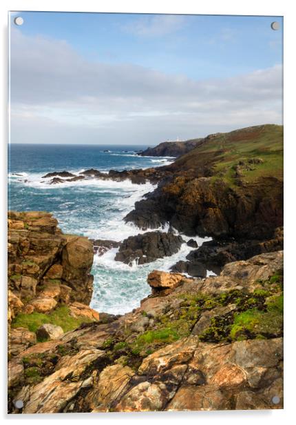 Historical coastline of beautiful Cornwall   Acrylic by chris smith